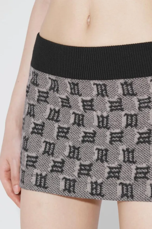 Women Knitwear MISBHV Silk Wool Knitted Monogram Mini Skirt Multicolor
