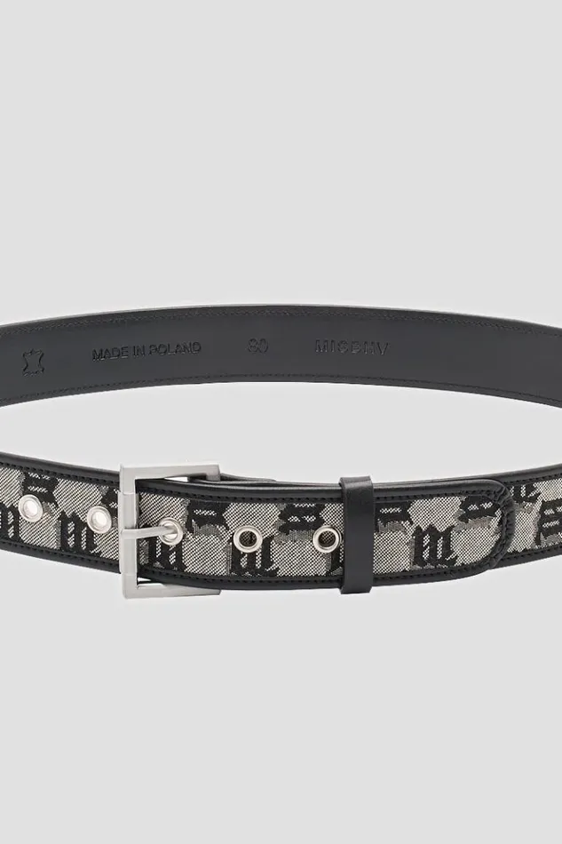 WomenMen Belts MISBHV Jacquard Monogram Canvas Belt Multicolor