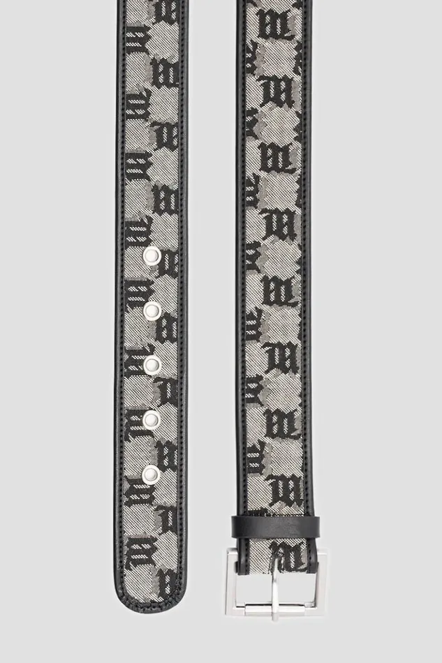 WomenMen Belts MISBHV Jacquard Monogram Canvas Belt Multicolor