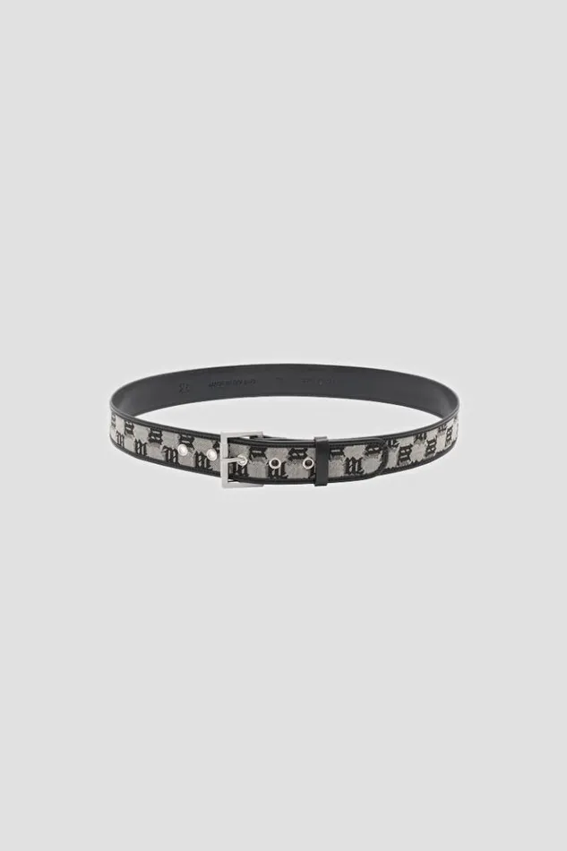 WomenMen Belts MISBHV Jacquard Monogram Canvas Belt Multicolor