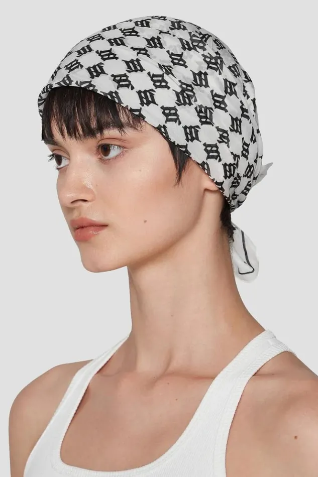 WomenMen Hats MISBHV Monogram Bandana White