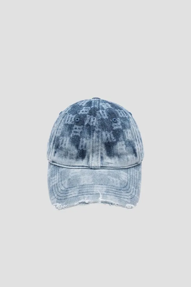WomenMen Hats MISBHV Monogram Denim Cap Blue