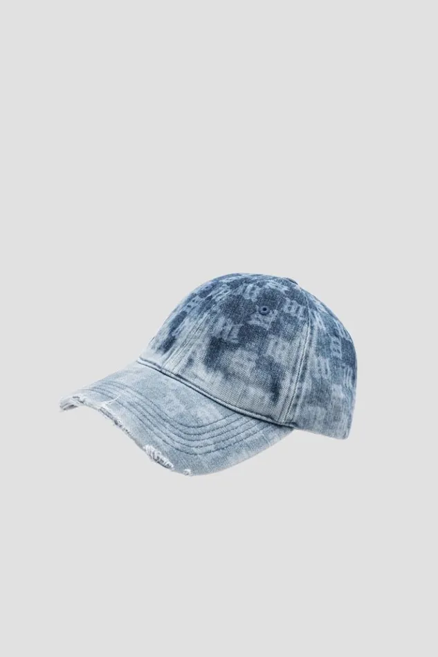 WomenMen Hats MISBHV Monogram Denim Cap Blue