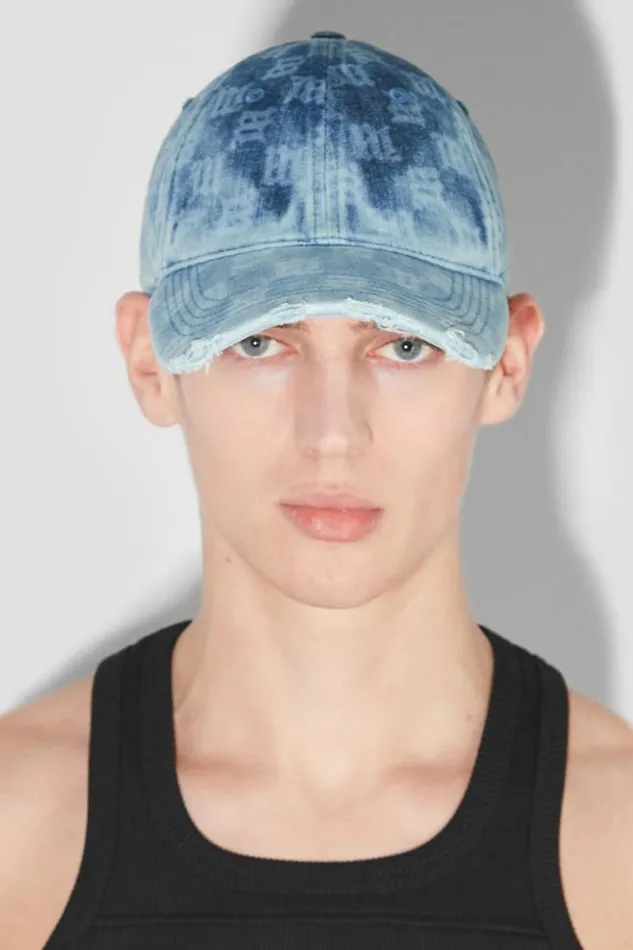 WomenMen Hats MISBHV Monogram Denim Cap Blue