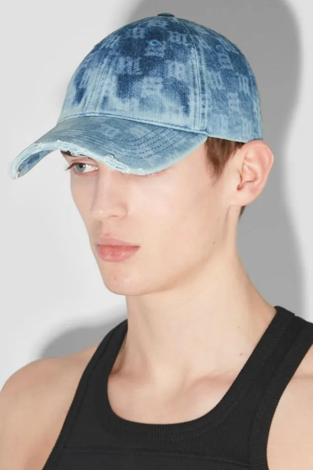 WomenMen Hats MISBHV Monogram Denim Cap Blue