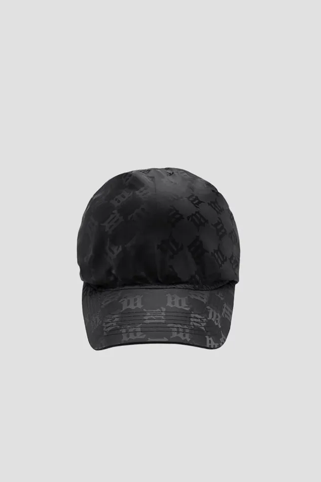 WomenMen Hats MISBHV Nylon Monogram Scarf Cap Black