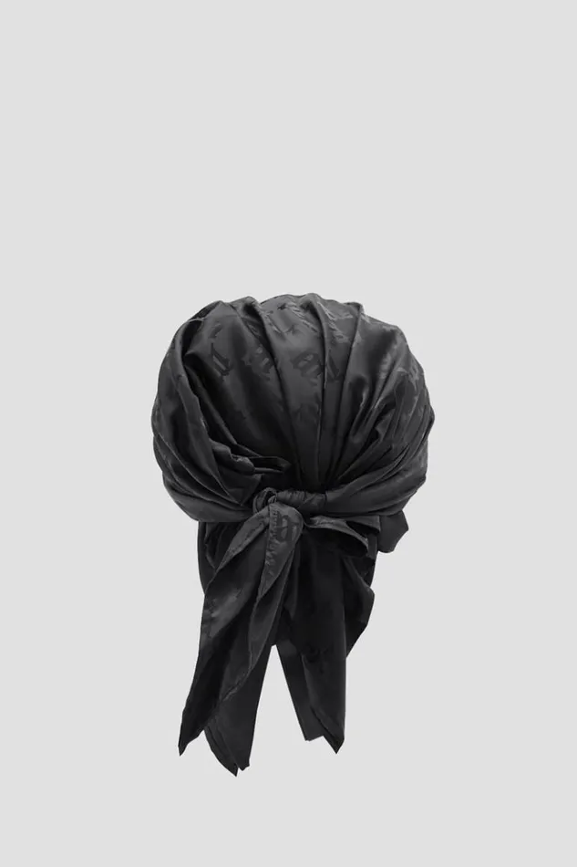 WomenMen Hats MISBHV Nylon Monogram Scarf Cap Black