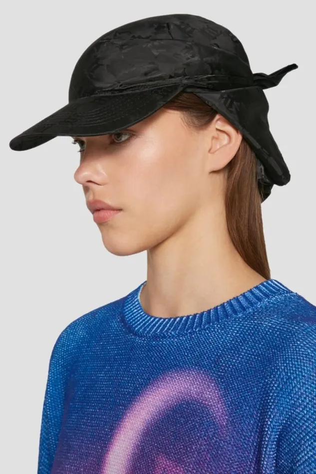 WomenMen Hats MISBHV Nylon Monogram Scarf Cap Black