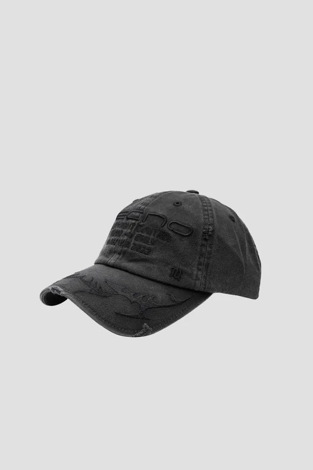 WomenMen Hats MISBHV Tecno Cap Washed Black