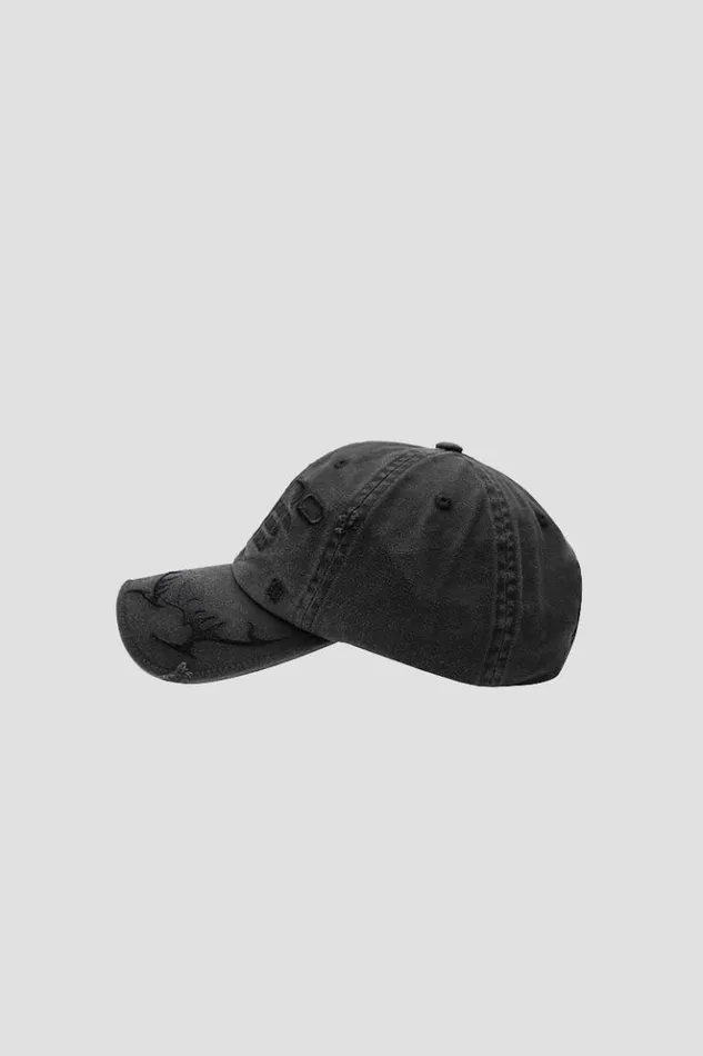 WomenMen Hats MISBHV Tecno Cap Washed Black