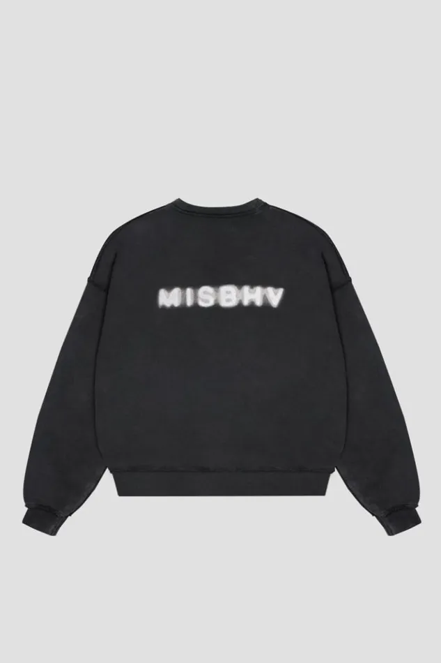 WomenMen Hoodies and Sweats MISBHV Community Crewneck Washed Black