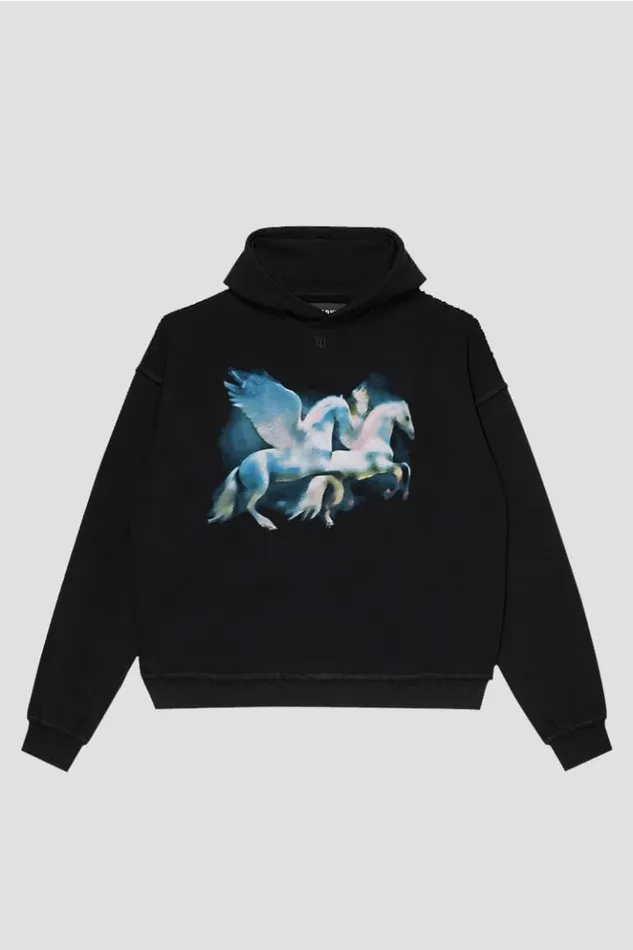 WomenMen Hoodies and Sweats MISBHV Horses Hoodie Black