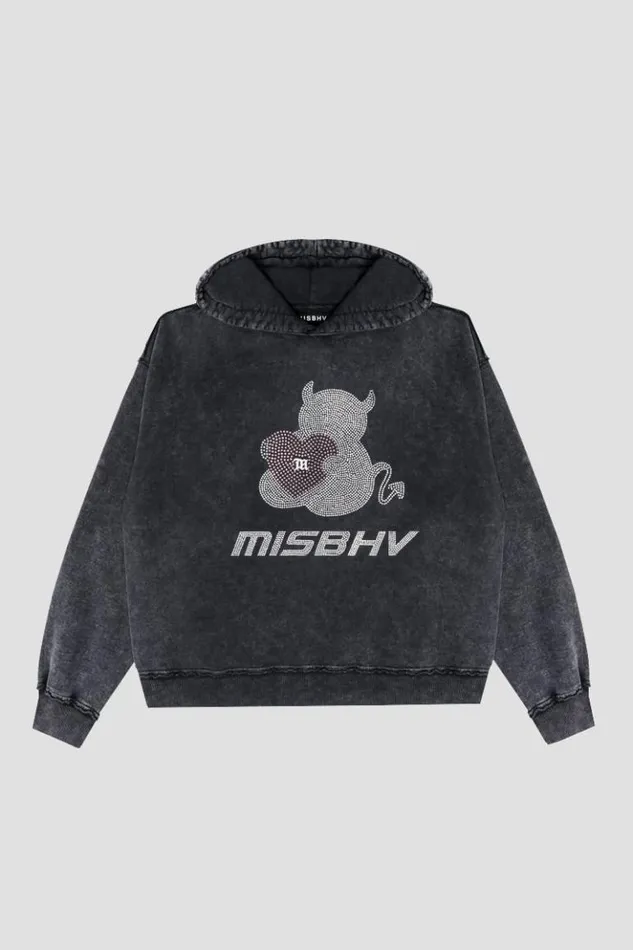 WomenMen Hoodies and Sweats MISBHV My Bear Hoodie Stone Wash