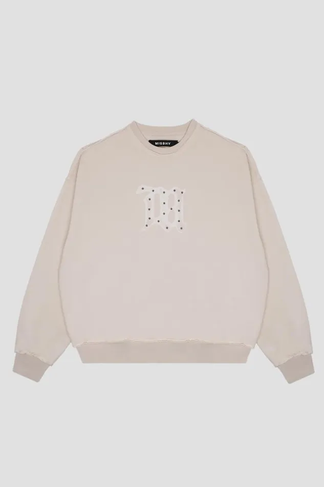 WomenMen Hoodies and Sweats MISBHV Signature Crewneck Beige
