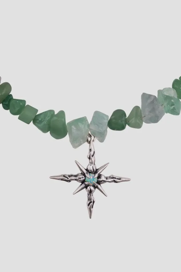 WomenMen Jewelry MISBHV Ibiza Necklace Greensilver
