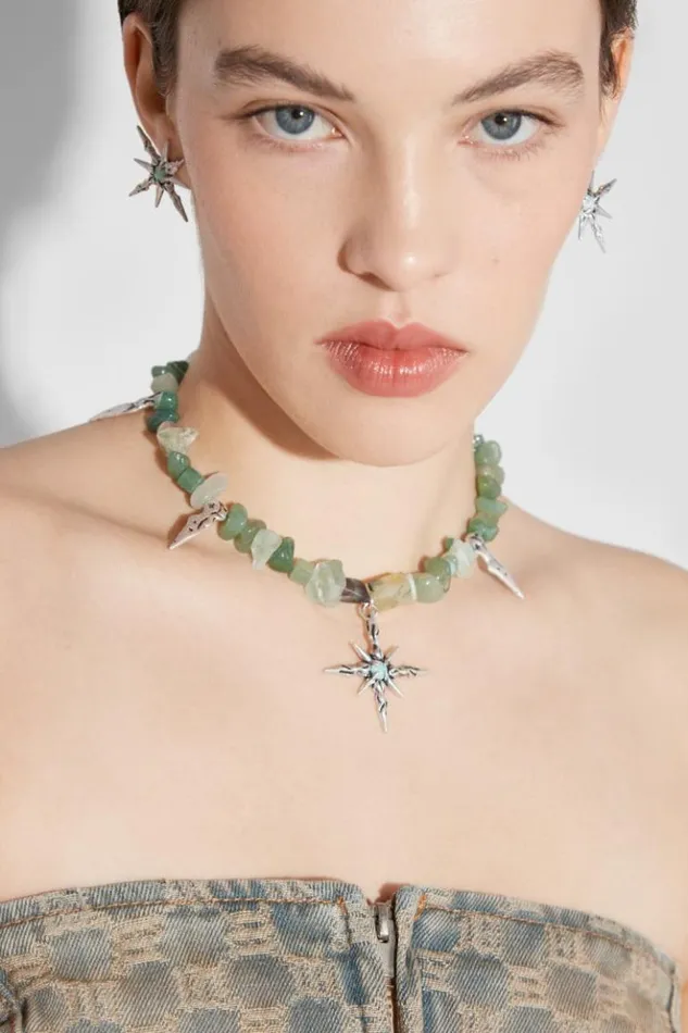 WomenMen Jewelry MISBHV Ibiza Necklace Greensilver