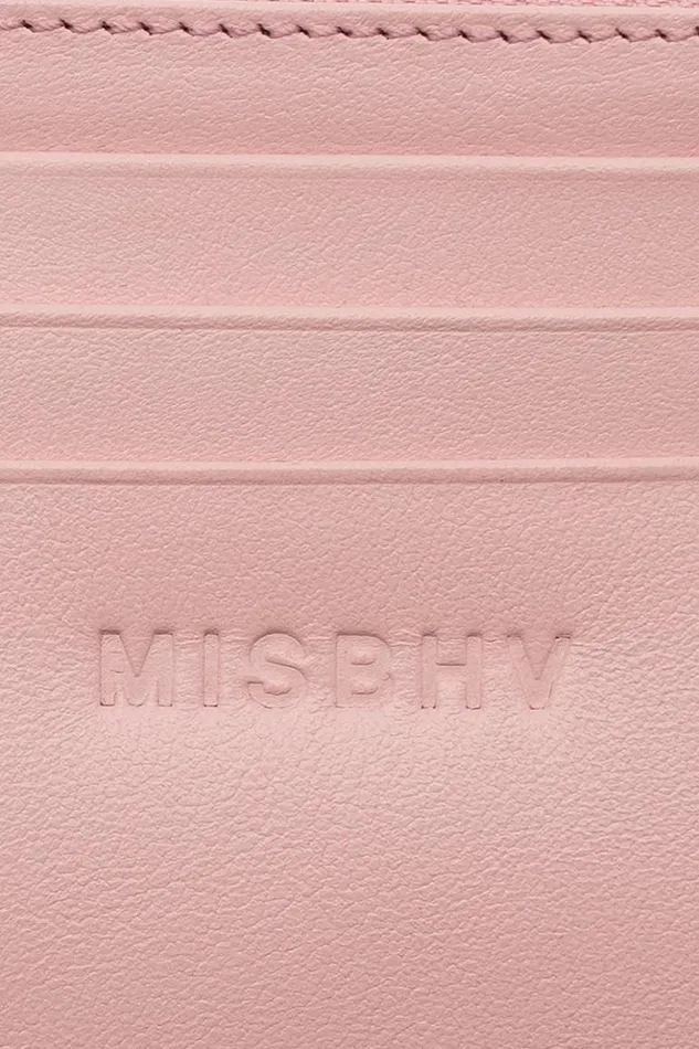 WomenMen Wallets MISBHV Jacquard Monogram Card Holder Bubblegum