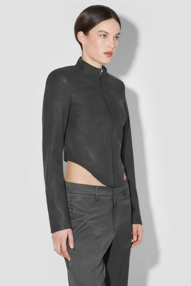 Women Outerwear MISBHV Faded Faux Leather Jacket Black