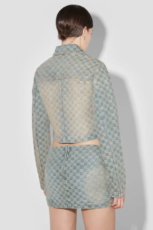 Women Outerwear MISBHV Jacquard Denim Monogram Jacket Blue