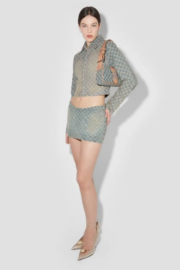 Women Outerwear MISBHV Jacquard Denim Monogram Jacket Blue