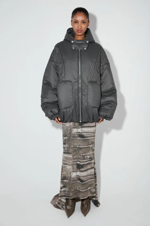 Women Outerwear MISBHV Ultra Fine Nylon Sculptural Puffer Space Grey