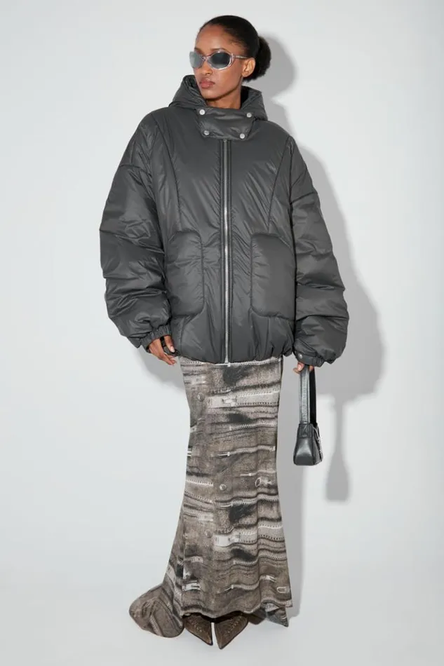 Women Outerwear MISBHV Ultra Fine Nylon Sculptural Puffer Space Grey