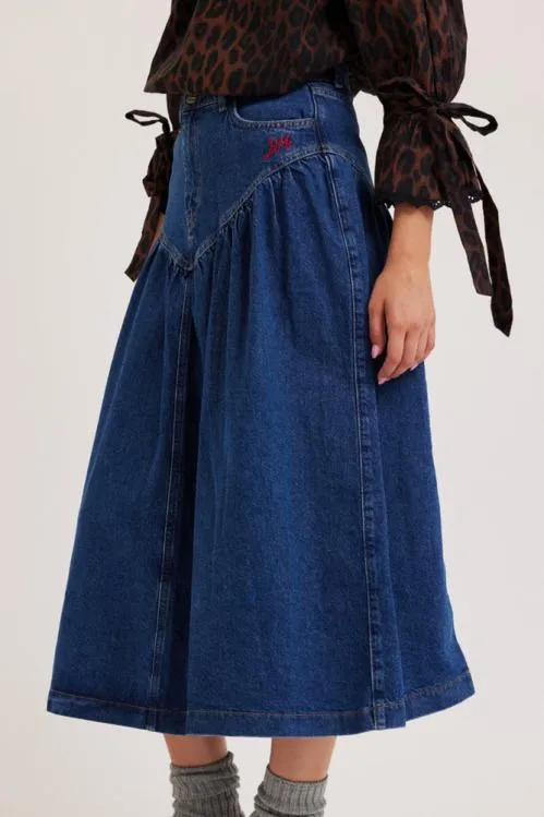 Women Skirts Damson Madder Fin Midi Skirt