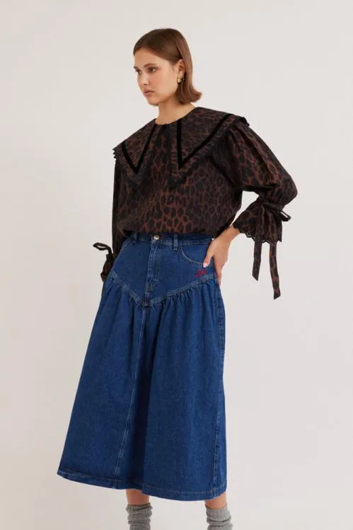 Women Skirts Damson Madder Fin Midi Skirt