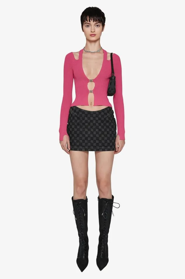 Women Skirts MISBHV Denim Monogram Mini Skirt Black