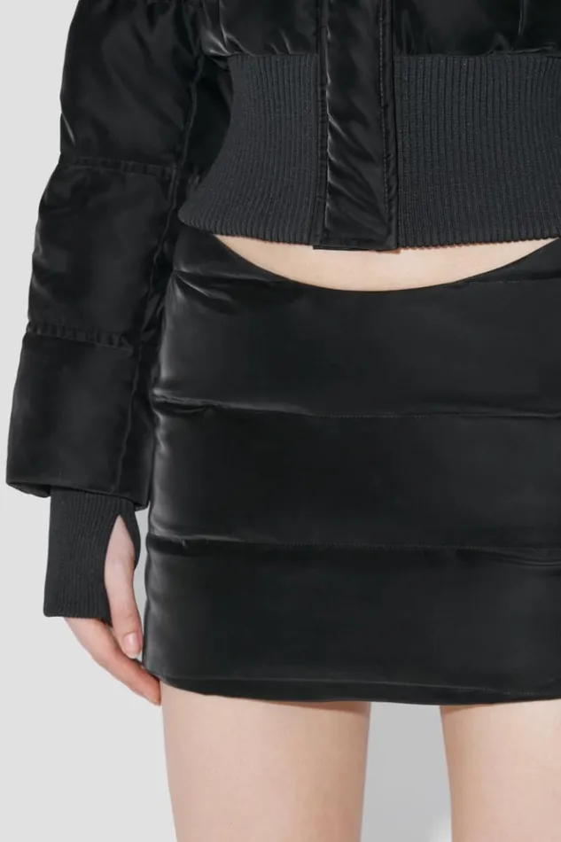 Women Skirts MISBHV Puffer Trinity Latex Mini Skirt Black