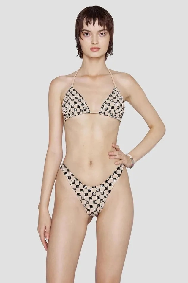 Women Swimwear MISBHV Swim Monogram Bikini Bra Beige