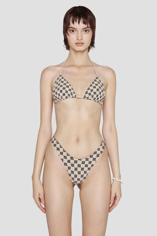 Women Swimwear MISBHV Swim Monogram Bikini Bra Beige