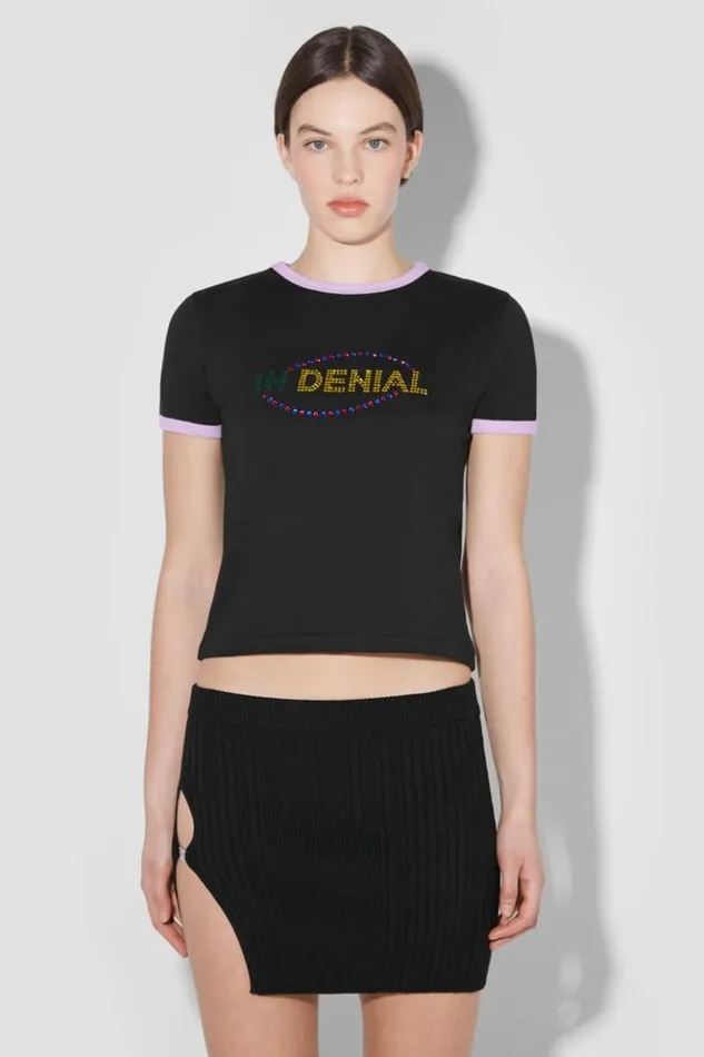 Women TShirts MISBHV In Denial TShirt Black