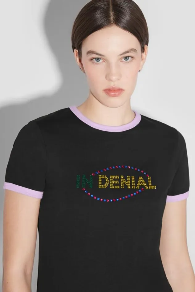 Women TShirts MISBHV In Denial TShirt Black