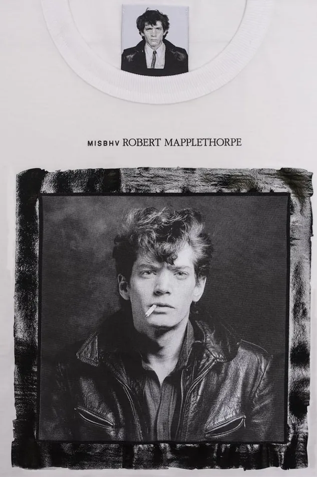 Women TShirts MISBHV Self Portrait 1980 Robert Mapplethorpe TShirt White