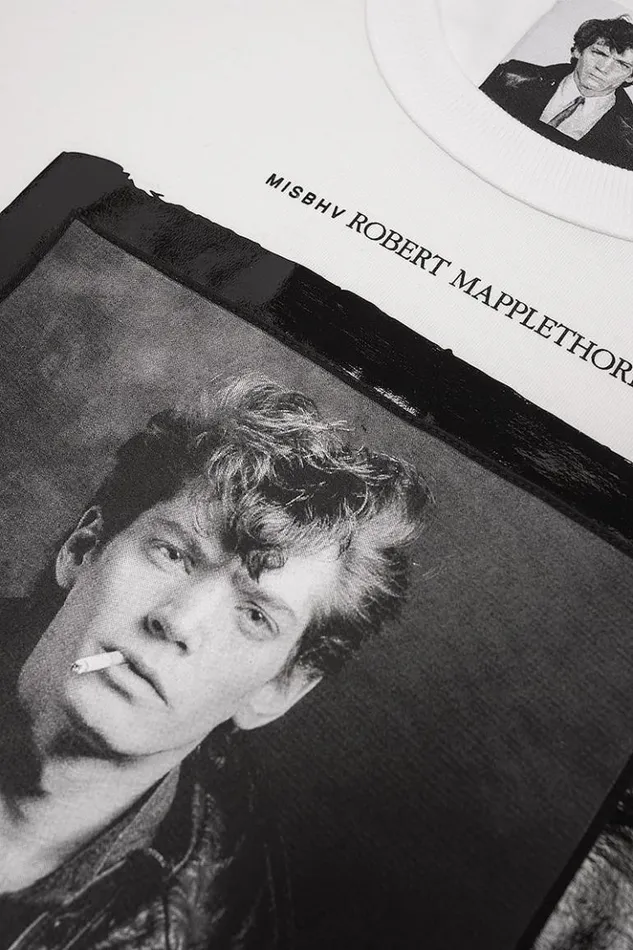 Women TShirts MISBHV Self Portrait 1980 Robert Mapplethorpe TShirt White