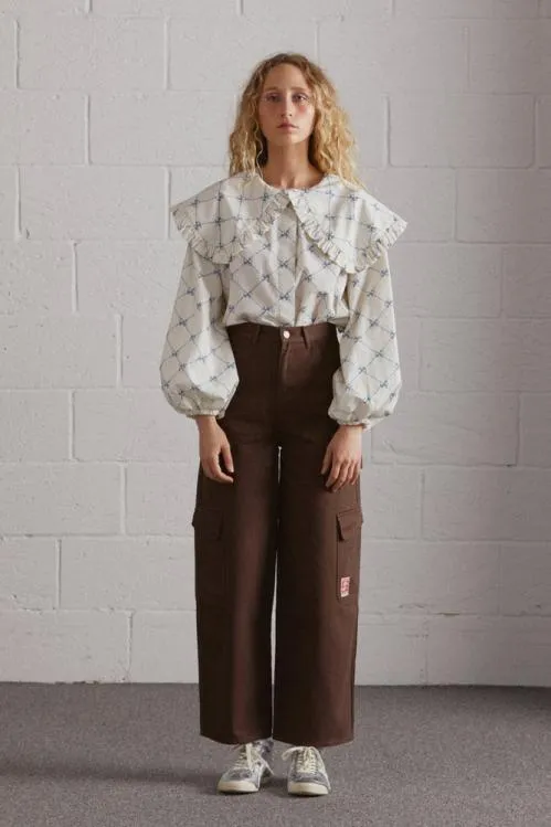 Women Tops Damson Madder Lola Blouse 8211 Bow Print