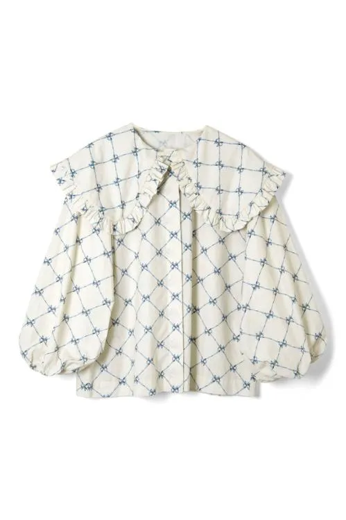 Women Tops Damson Madder Lola Blouse 8211 Bow Print