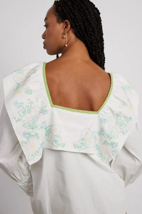 Women Tops Damson Madder Mala Blouse 8211 Floral Embroidery