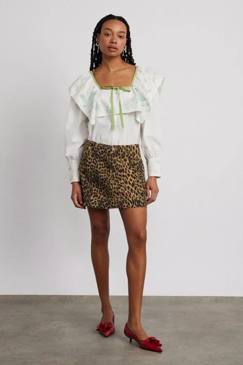 Women Tops Damson Madder Mala Blouse 8211 Floral Embroidery