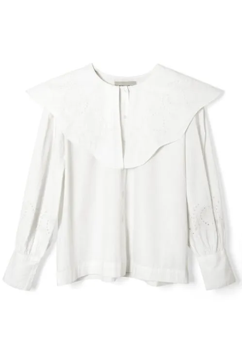 Women Tops Damson Madder Romeo Blouse 8211 White