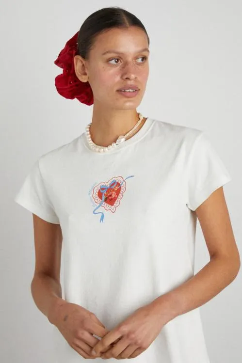 Women Tops Damson Madder Valentine Shrunken Tee