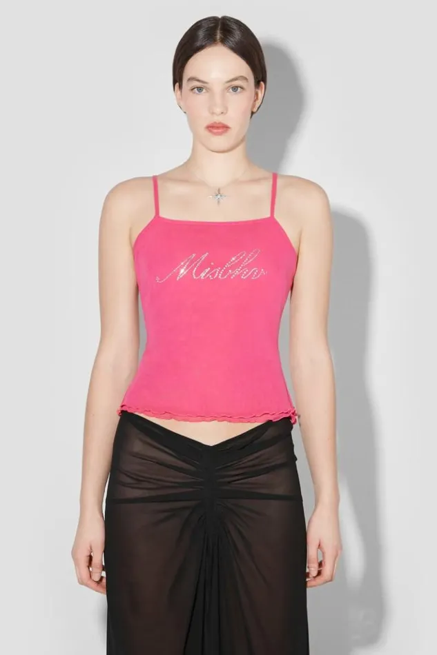 Women Tops MISBHV Crystal Mesh Tank Top Pink