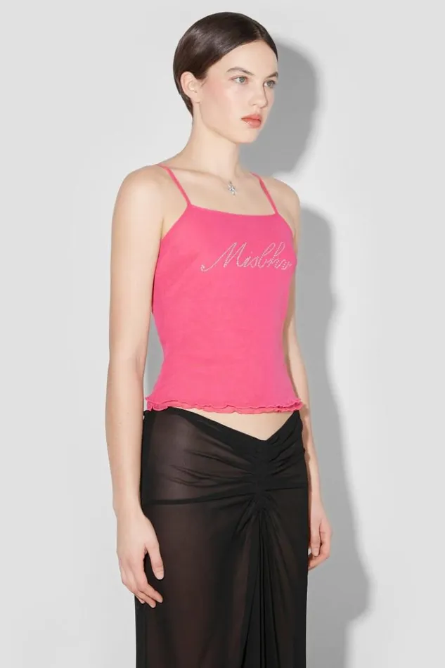 Women Tops MISBHV Crystal Mesh Tank Top Pink