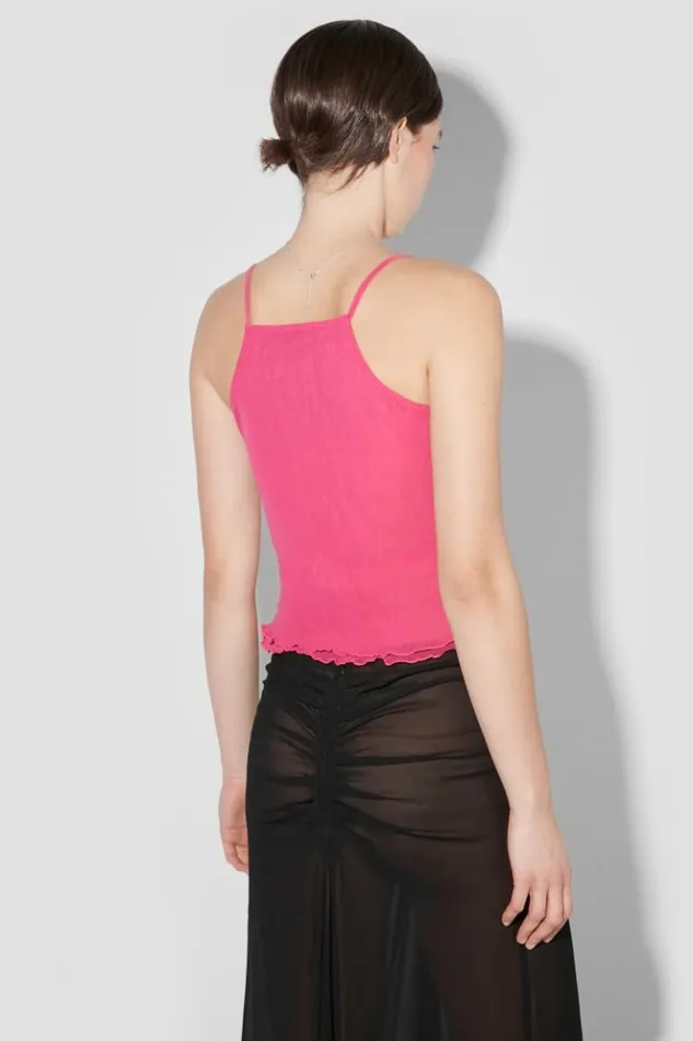 Women Tops MISBHV Crystal Mesh Tank Top Pink