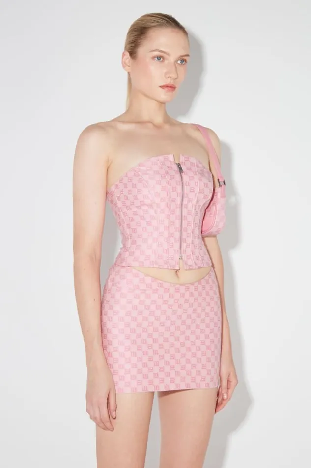 Women Tops MISBHV Jacquard Canvas Monogram Corset Top Bubblegum
