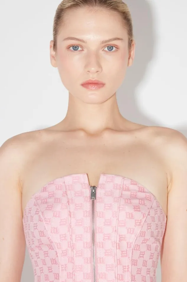 Women Tops MISBHV Jacquard Canvas Monogram Corset Top Bubblegum