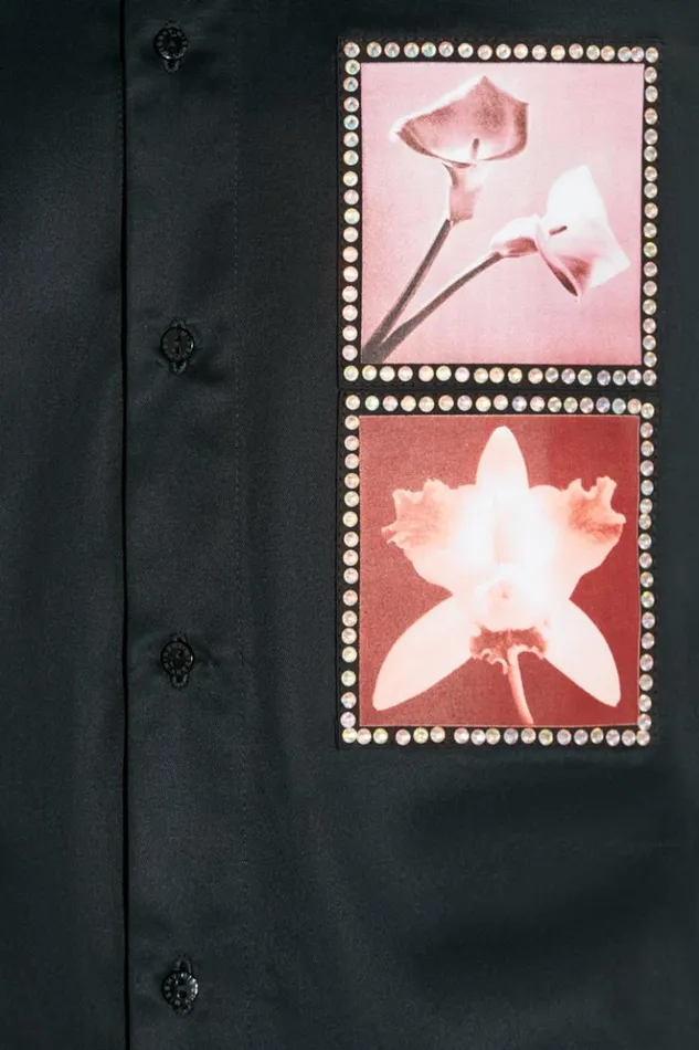 Women Tops MISBHV Lily Orchid Robert Mapplethorpe Shirt Black