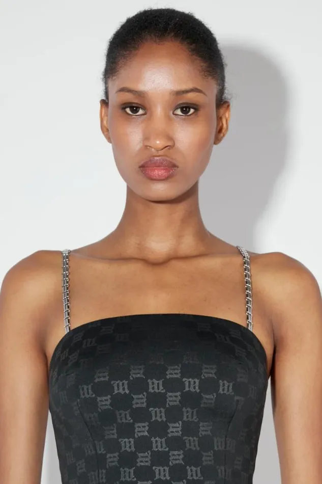 Women Tops MISBHV Monogram Spaghetti Top Black