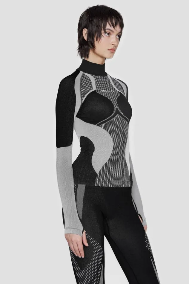 Women Tops MISBHV Performa Longsleeve Blackwhite